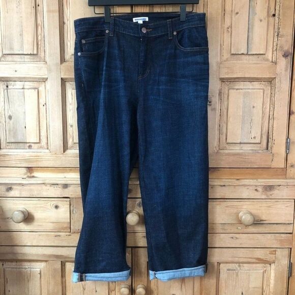 Eileen Fisher 8‎ Dark Wash Cropped Jeans - Picture 1 of 6